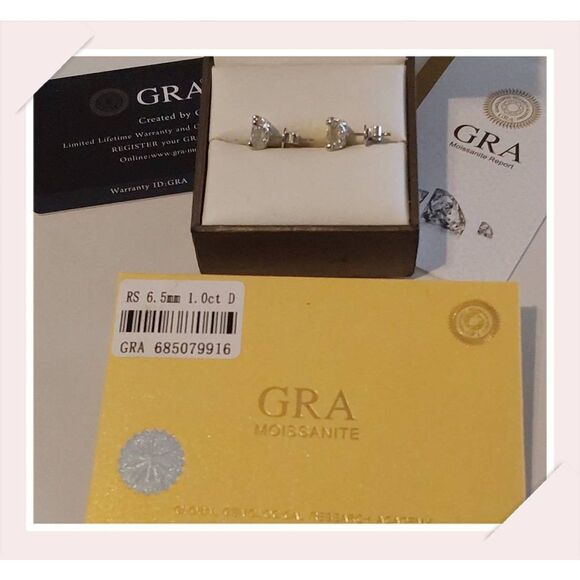 New~Genuine Moissanite Diamond 2Ct. Rose Cut Halo Design Stud Earrings~925SS - Picture 3 of 11